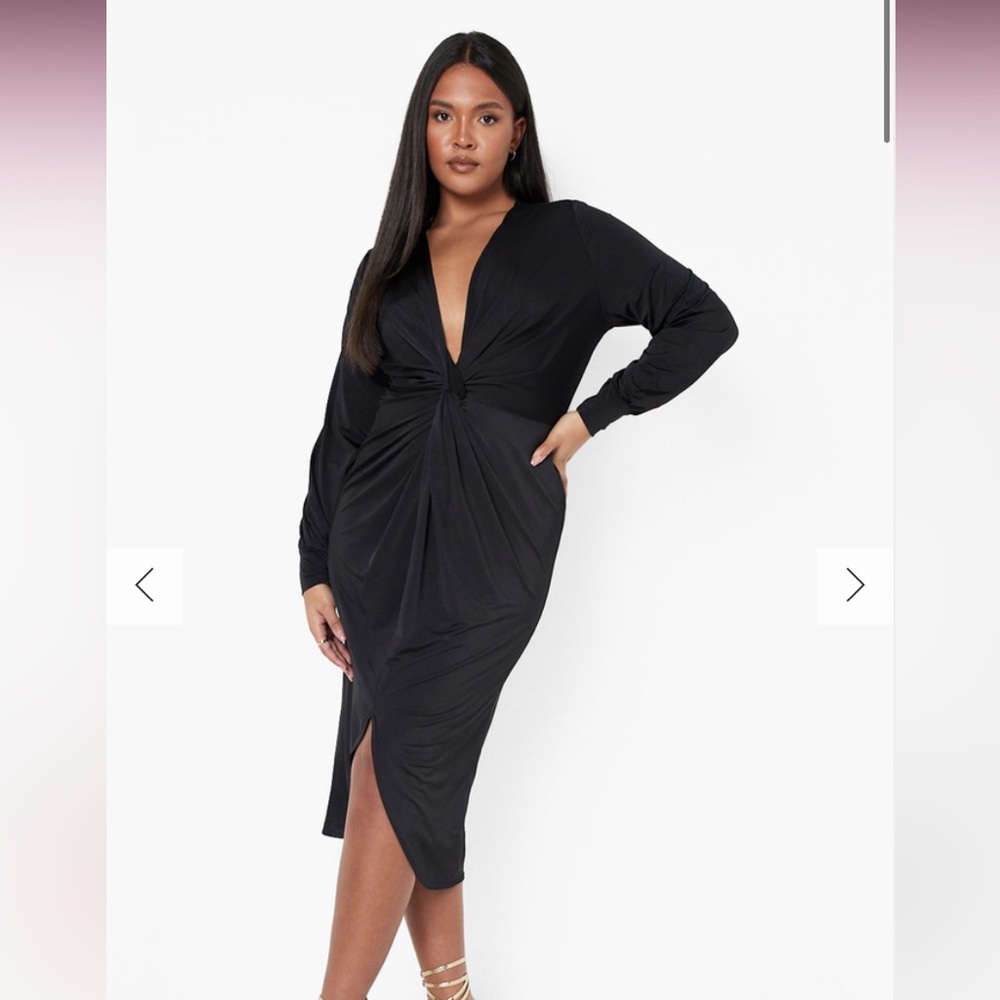 Satin plus size dress